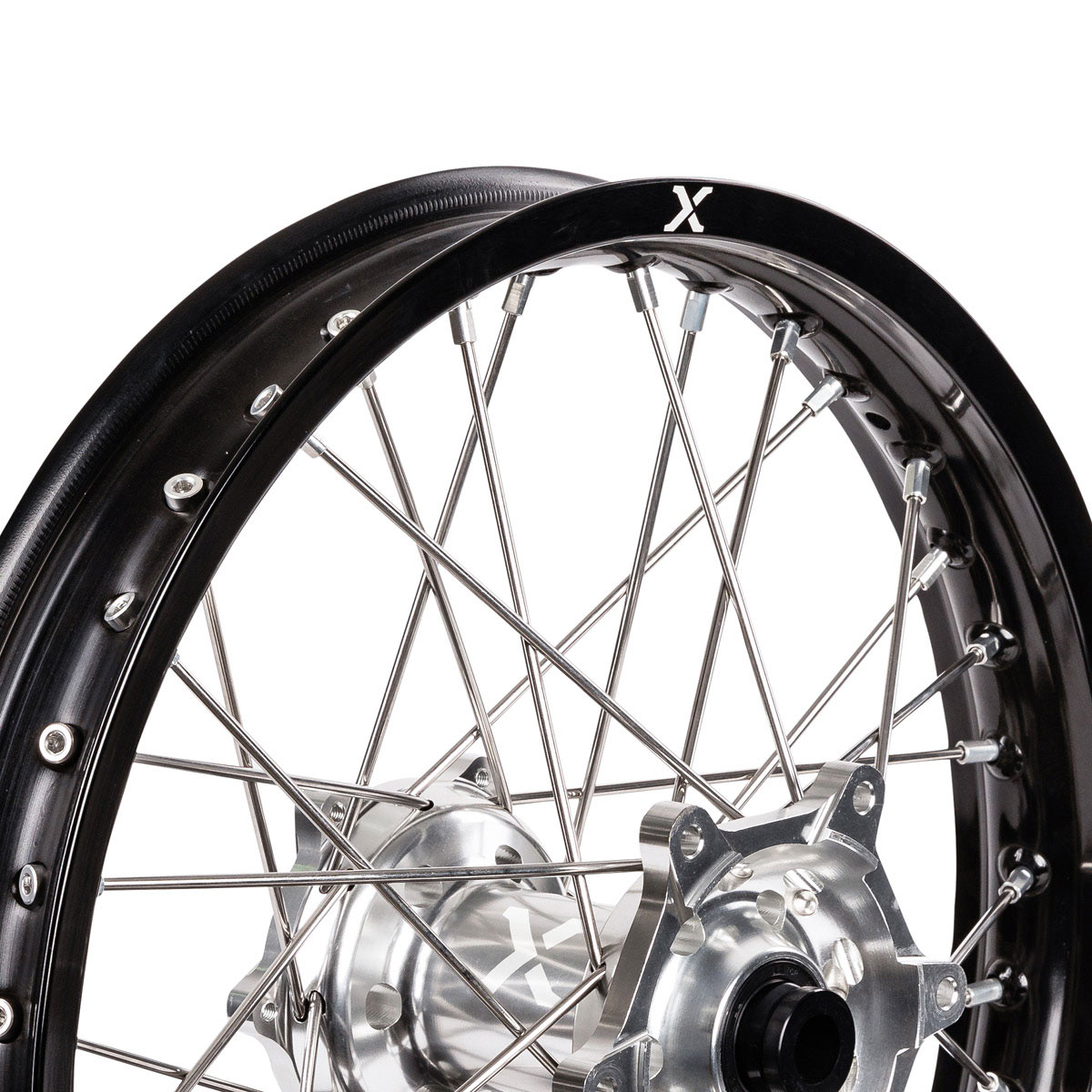 Τροχοί ΣΕΤ X-GRIP 18'' & 21'' KTM - HUSQVARNA - GASGAS μαύρο-ασημί V2 - Image 3